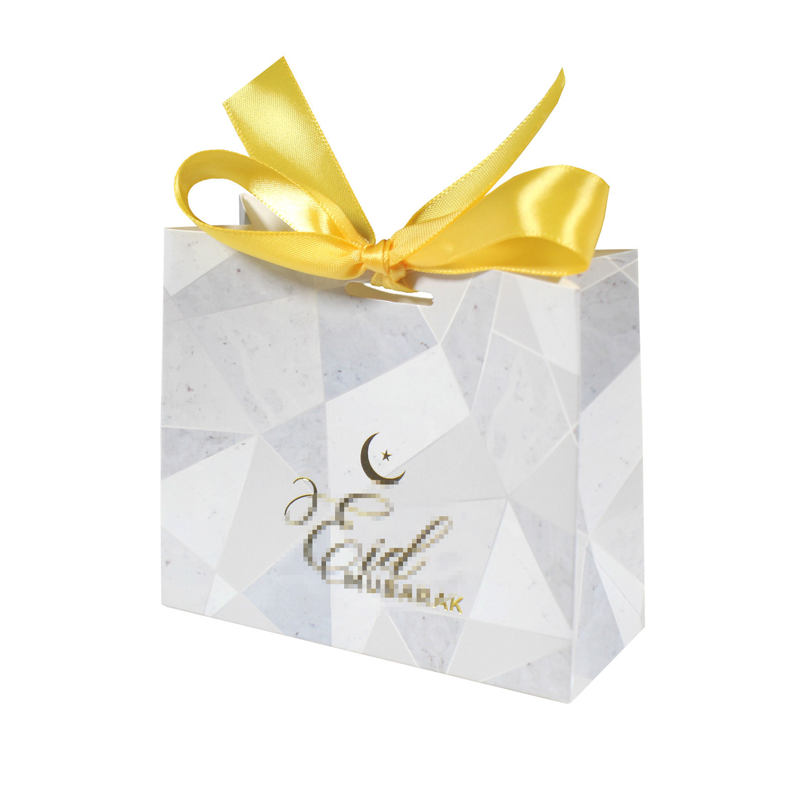 Wholesale EID Mubarak Marble Candy Box Ramadan Islamic Muslim Holiday Decoration Gift Bag Wedding Candy Bag