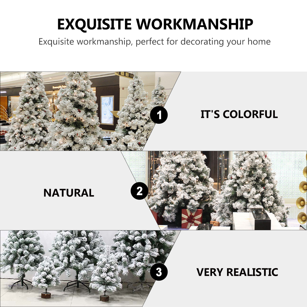 Custom Artificial Pine Tree Snow Flocked White Christmas Tree For Home Indoor Outdoor Xmas Decor Artificial Christmas Tree