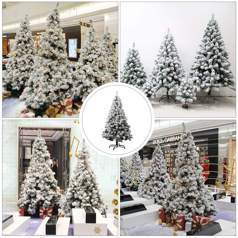 Custom Artificial Pine Tree Snow Flocked White Christmas Tree For Home Indoor Outdoor Xmas Decor Artificial Christmas Tree