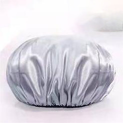 Wholesale Solid Color Plastic Waterproof Shower Cap For Man Bath Shower Bonnet