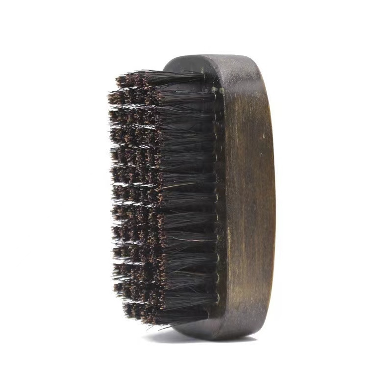 Factory Wholesale Antique Color Paint Mini Boar Bristles Beech Wooden Beard Brush For Men