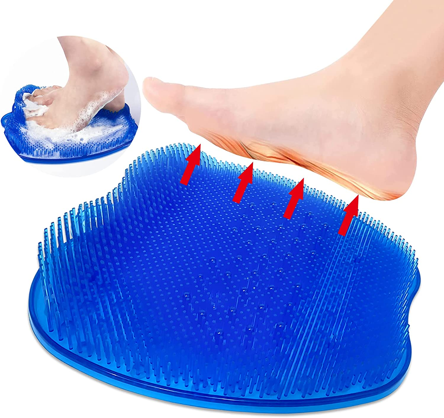 2024 Hot Sale Silicone Foot Brush Washer Cleaner Massage for Dead Skin Remover, Non-Slip Foot Scrubber Shower Bathroom Mat