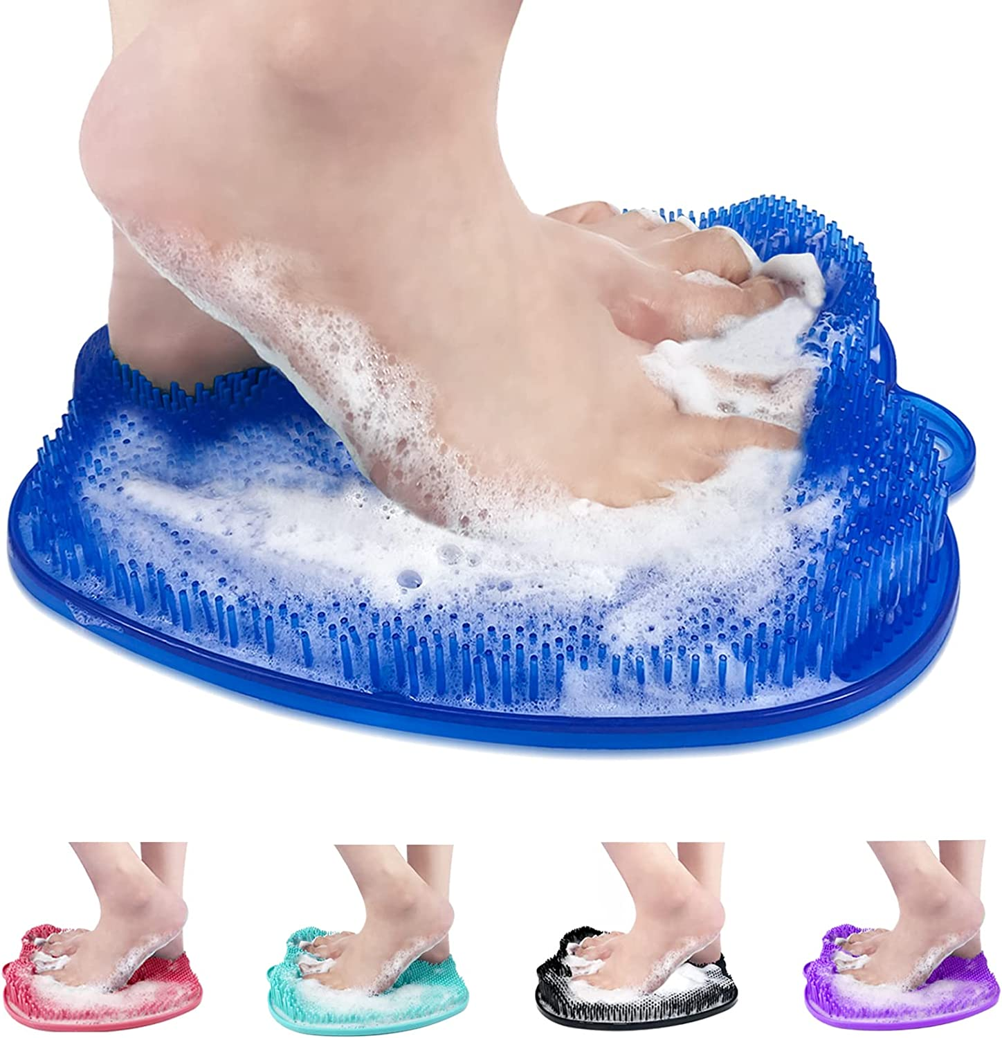 2024 Hot Sale Silicone Foot Brush Washer Cleaner Massage for Dead Skin Remover, Non-Slip Foot Scrubber Shower Bathroom Mat