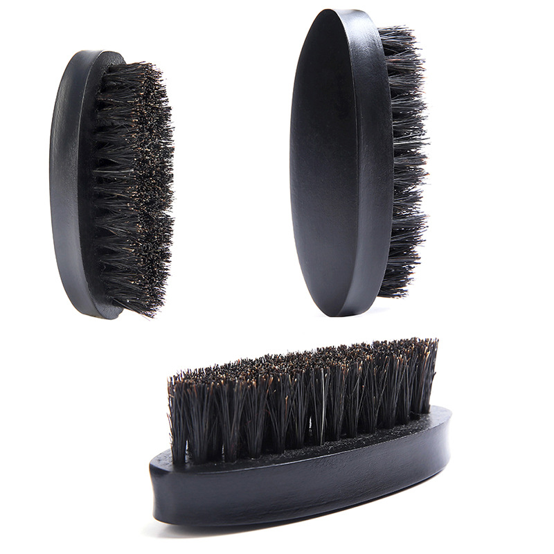 Factory Wholesale Antique Color Paint Mini Boar Bristles Beech Wooden Beard Brush For Men