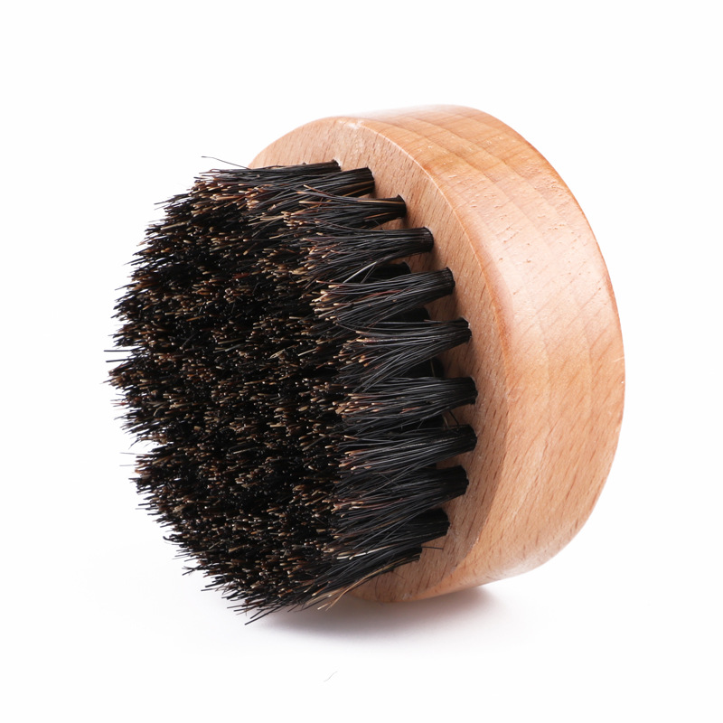 Top Selling Antique Color Paint Short handled Boar Bristles Beech Wooden Beard Brush For Men