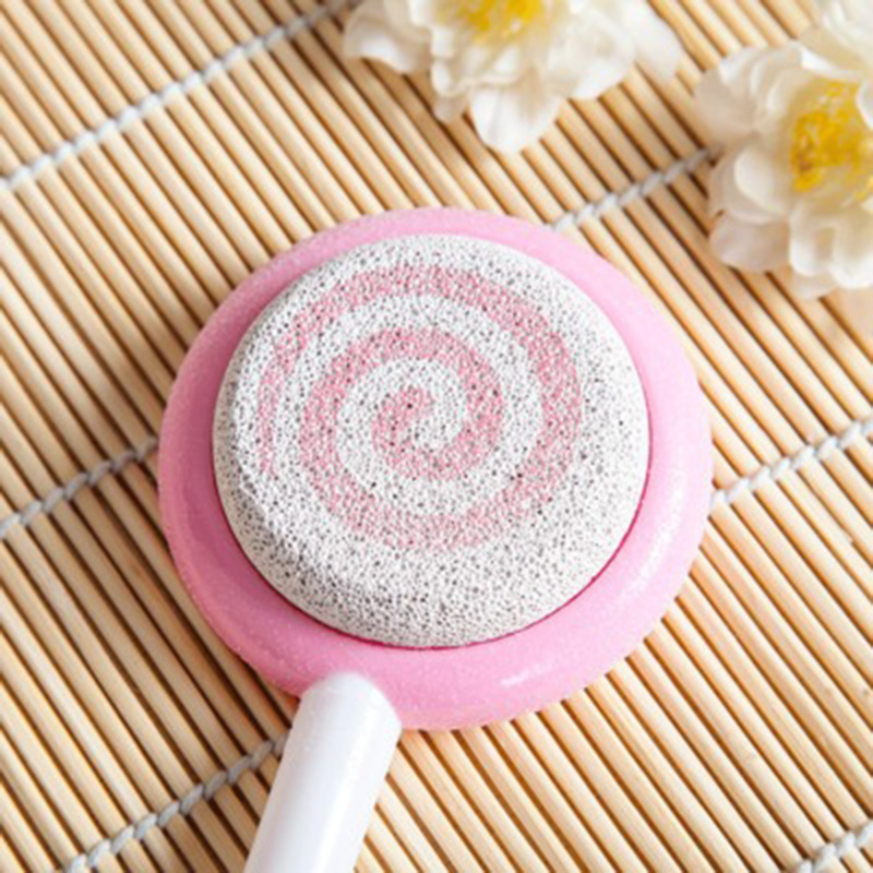 Household callouse horny foot rub stone cute double side grindstone rubbing feet peeling tool pumice stone with handle