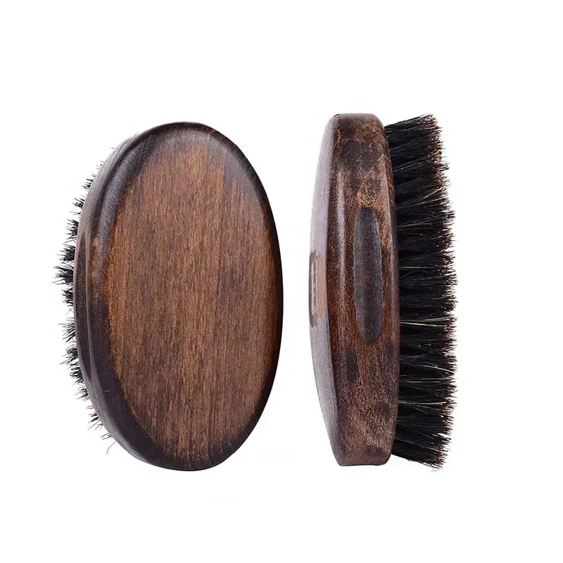 Factory Wholesale Antique Color Paint Mini Boar Bristles Beech Wooden Beard Brush For Men