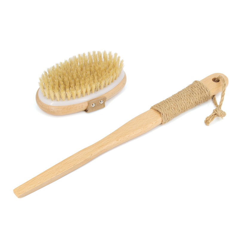 Long Handle Back Scrubber For Shower Silicone Back Scrubber Exfoliating Massage Brush Headbands Wristbands