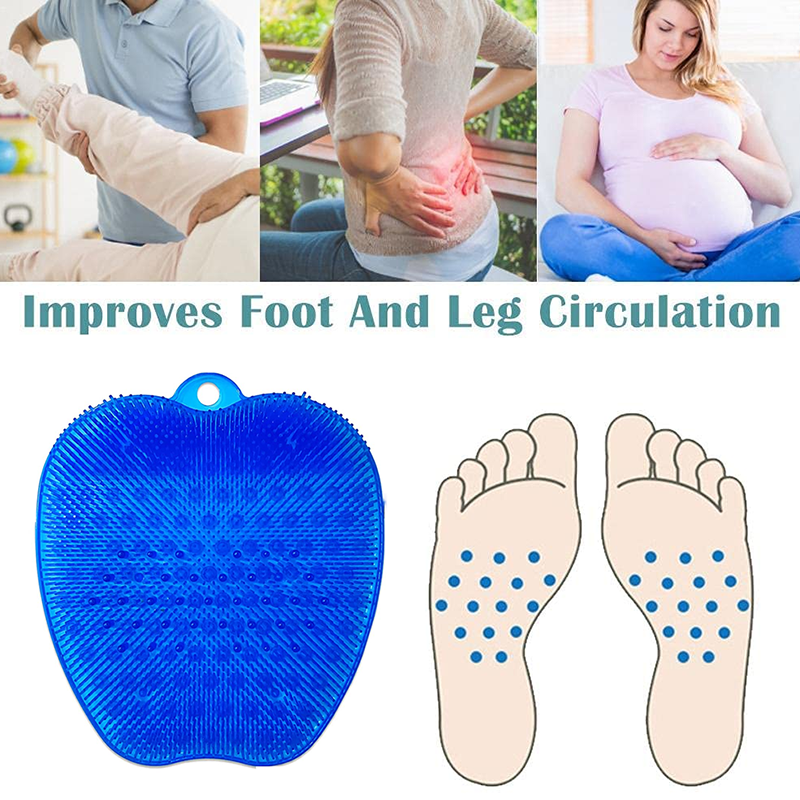 2024 Hot Sale Silicone Foot Brush Washer Cleaner Massage for Dead Skin Remover, Non-Slip Foot Scrubber Shower Bathroom Mat