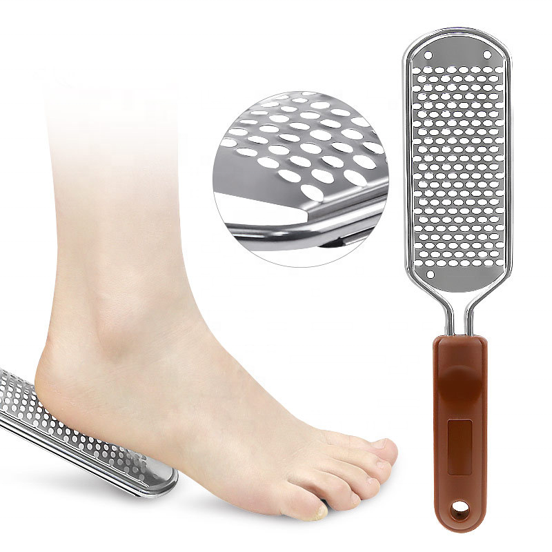 Wholesale Stainless Steel Foot Scraper Metal Foot Care Tools Foot File Callus Remover for Salon Home and Travel