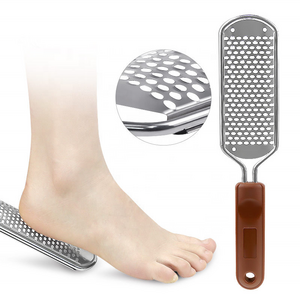 Wholesale Stainless Steel Foot Scraper Metal Foot Care Tools Foot File Callus Remover for Salon Home and Travel