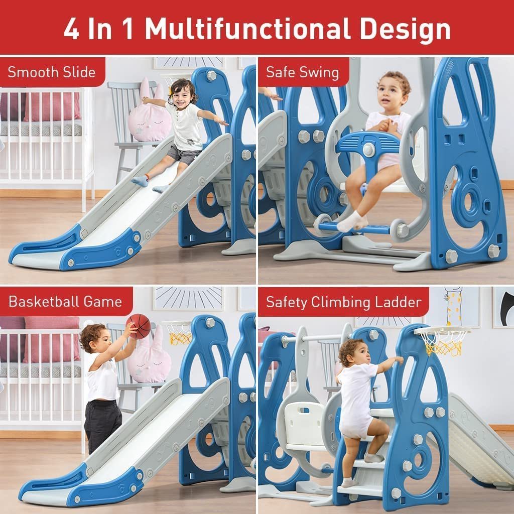 3 in 1 variety of styles colors toy baby swing and slides toy