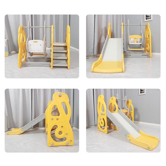 Toddler Children Climber indoor playground Play 3 Enclosed Steps Plastic child slide swing