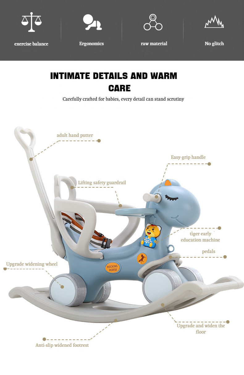 plastic rocking horse 2 in 1 for baby children indoor outdoor babi kid toy rocking horses