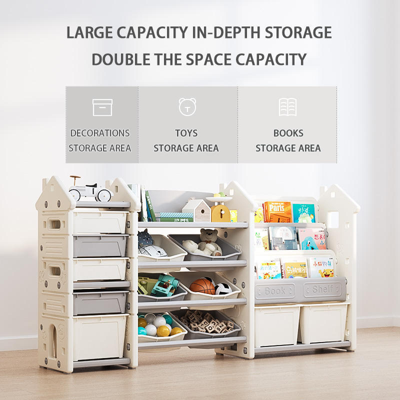 bookshelf and toy organizer for kids large capacity storage widen shelf space storage more house multi functional storage rack