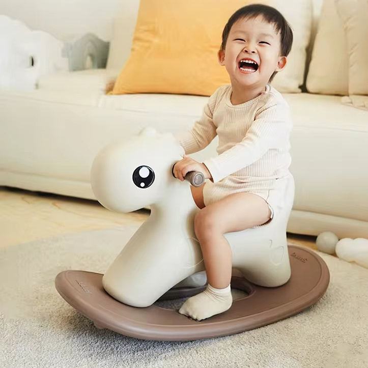 Rocking Horse Trojan Horse Roller Coaster Toddler Ride-on Toys for Baby Nursery Child Birthday Gift 1-5 Year Old Boys & Girls