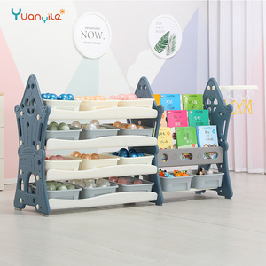 Toddler baby book storage rack plastic children kids toy shelf and bookcase for kid room