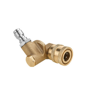 High-pressure car washer spray gun coupler copper quick installation rotation 1/4 quick insert nozzle