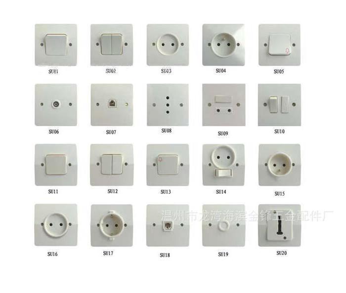 Electrical European Style Surface Mounted Wall Button Switch sockets