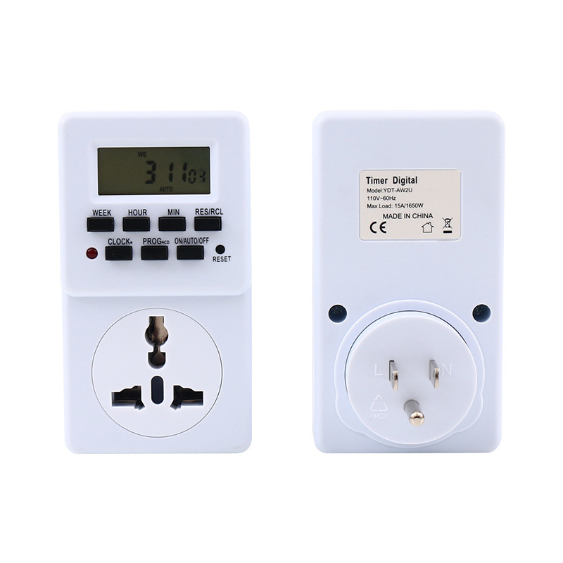 digital Big LCD display smart electrical programmable timer switch smart timer plug outlet timer socket