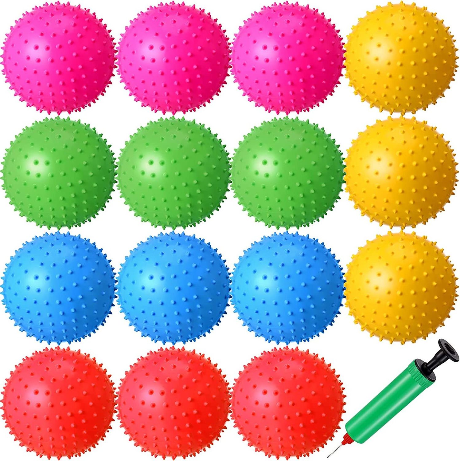 2022  Knobby Balls Fun Sensory Balls Play Bouncy Balls Party Favors for Kids and Toddlers Inflatable Spiky Bal