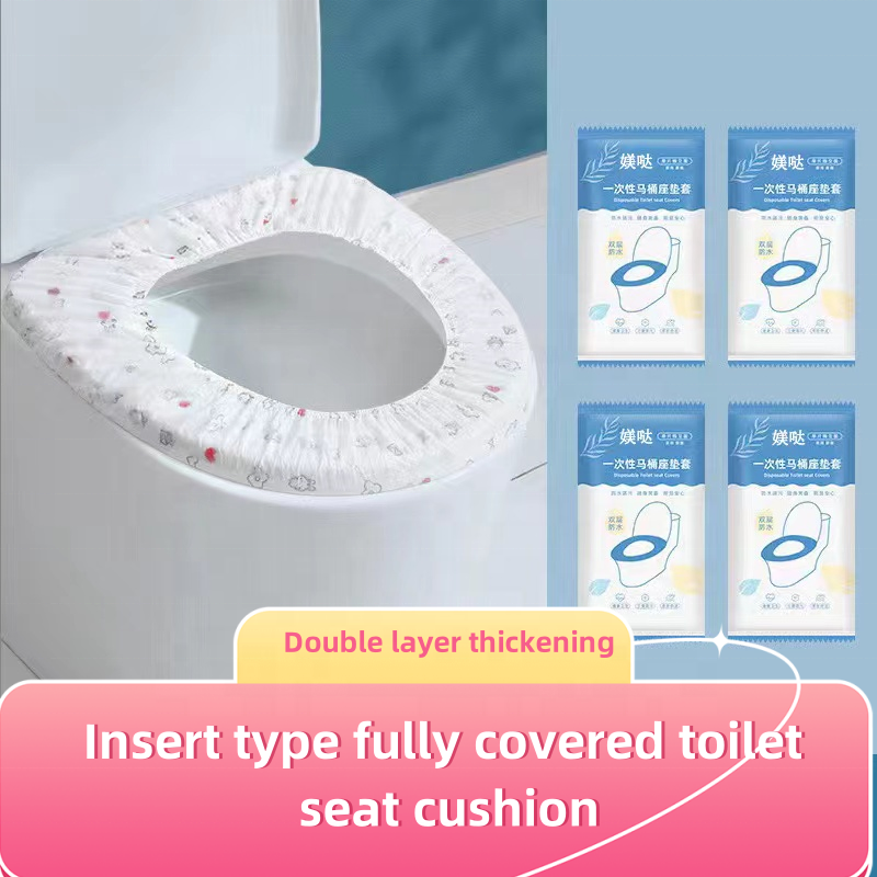 Disposable toilet seat cushion with thickened non-woven fabric toilet seat ring, portable in seat cushion for tourist hotels