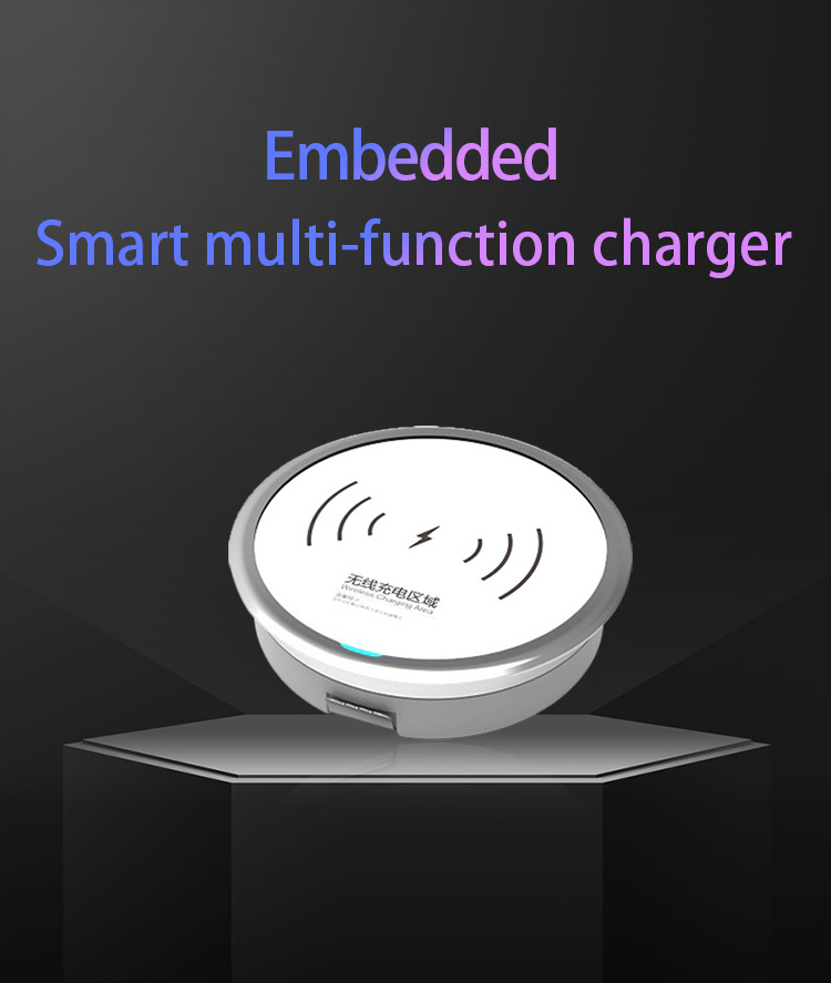 2022 Hot-selling Compatible with Qi wireless charging phones 15W Max adjustable Standing Desk Table Top Smart Wireless Charger