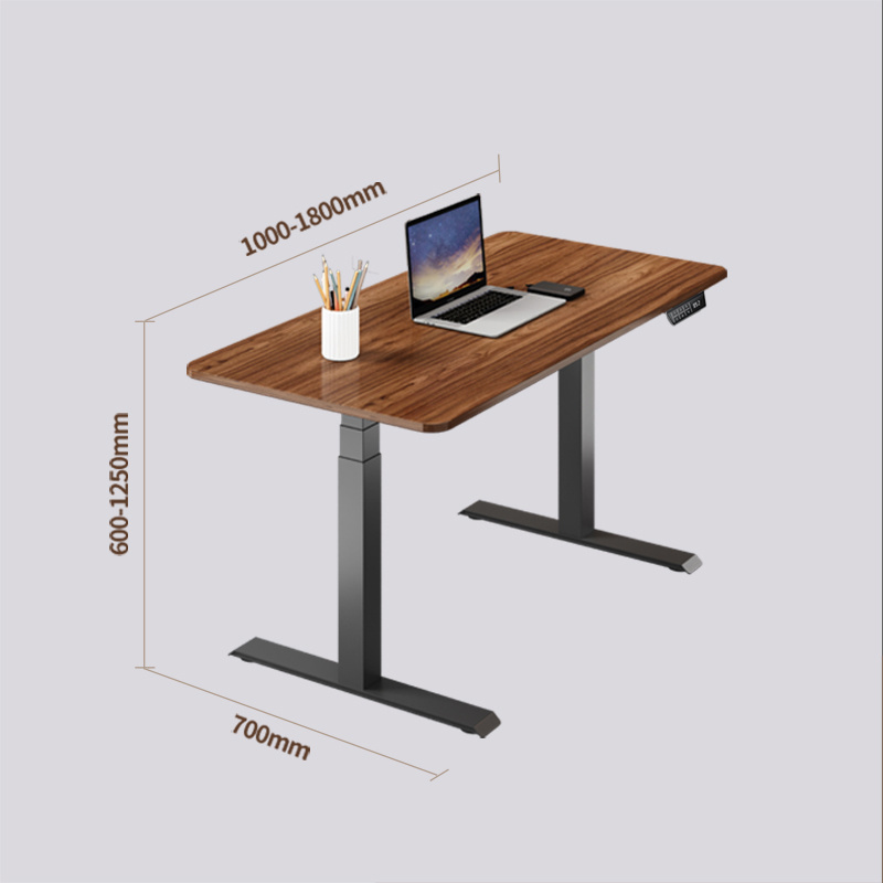 Clear Cable/High Stablity/Anti-collision Electric Standing Desk Frame, Stand Up Desk with Dual Motors 3 Stages Column