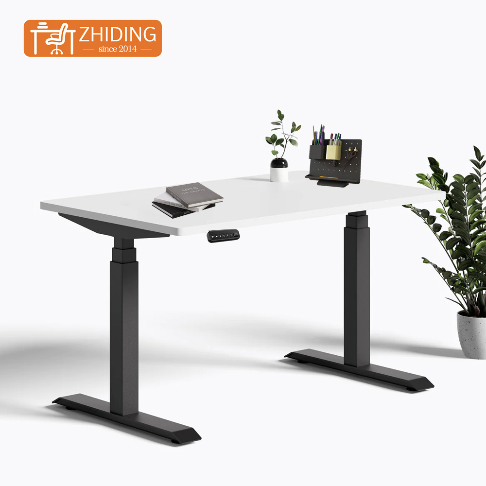 Clear Cable/High Stablity/Anti-collision Electric Standing Desk Frame, Stand Up Desk with Dual Motors 3 Stages Column