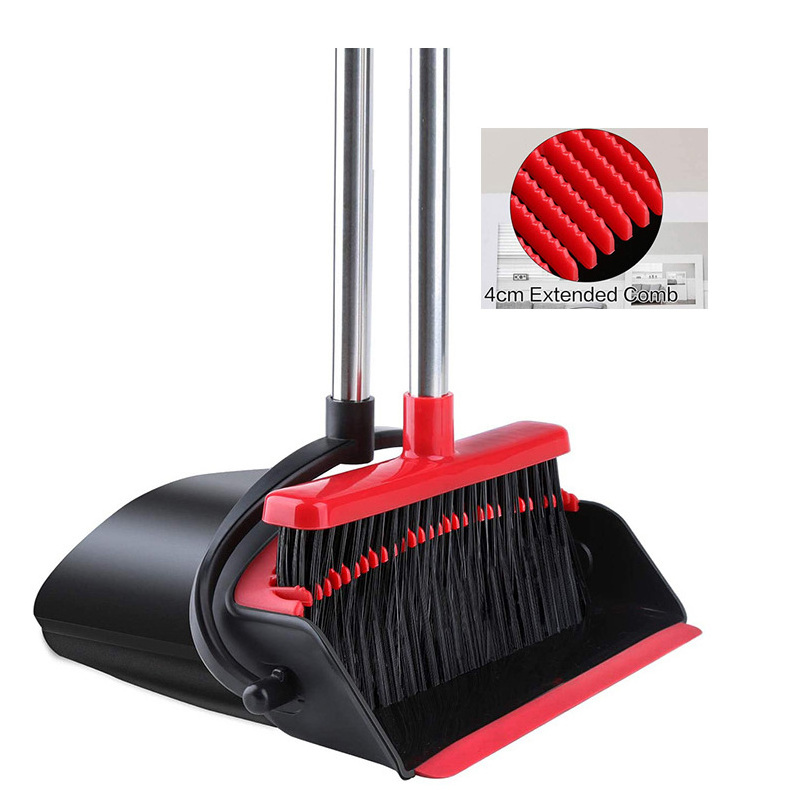 Wholesale Household Metal Handle Hair Remover Broom Ceiling Cleaning Carpet Broom And Dustpan