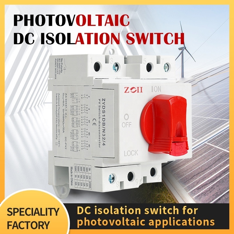 ZOII Hot Sell ZYIS-N32/4 Dc Automatic Change Over Switch Pv Isolator Switch For Solar System Use