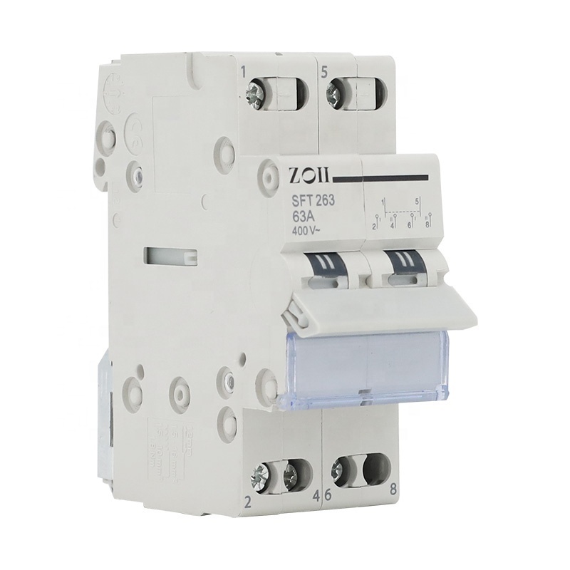 Automatic Power Change Over Dual Power Automatic Transfer Switch Ats 2 Pole 4 Pole 2p  40A 63A 230v Mcb Type