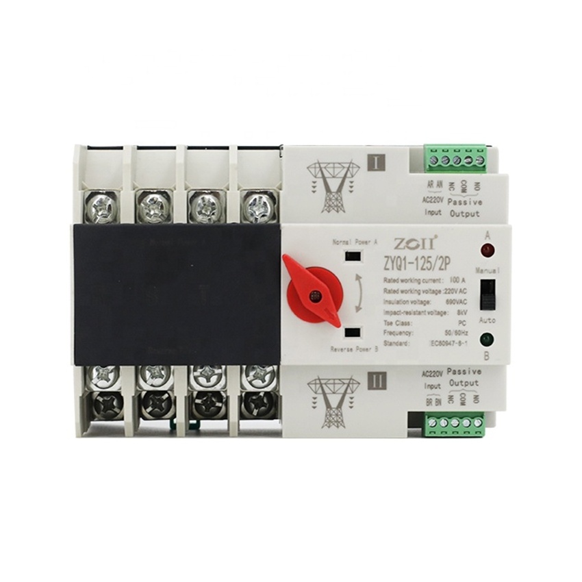 Factory price solar type Automatic Transfer Switch Dual Power changeover Switch 4P 63A single phase ATS