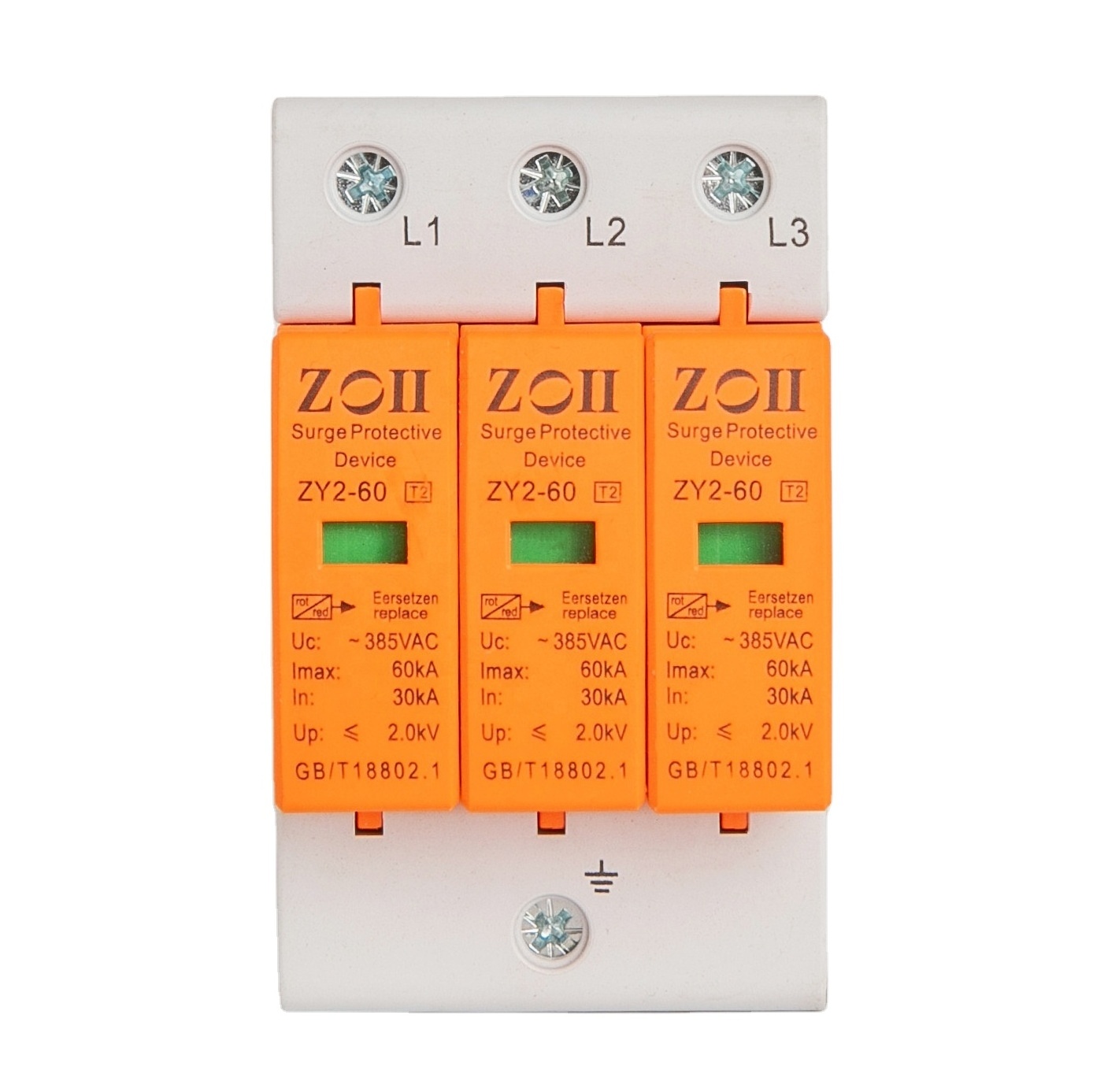 ZOII Photovoltaic Power Surge Protector Surge Protective Device SPD Arrester AC 220V 230V 380V 400V 3P Surge voltage protection