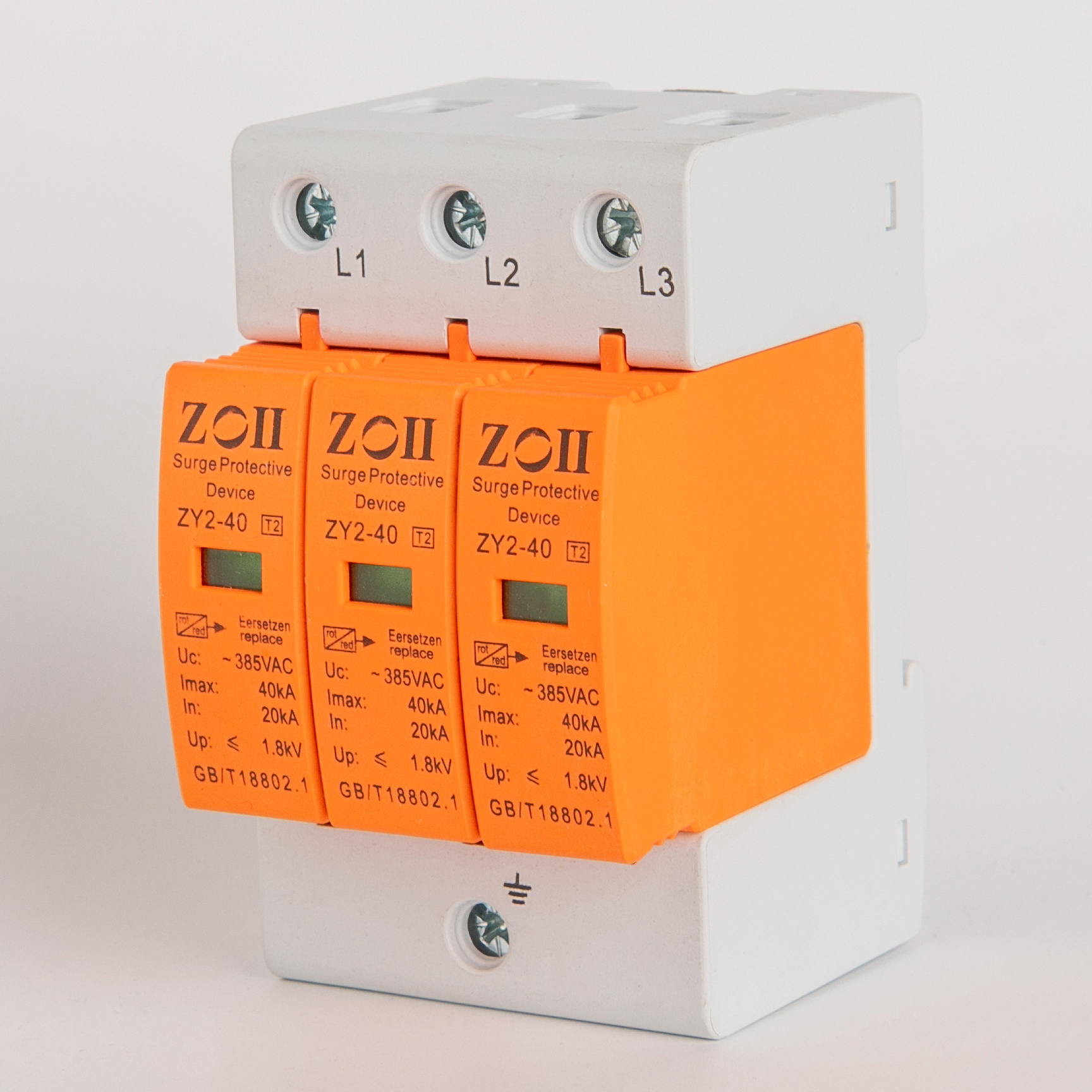 ZOII Photovoltaic Power Surge Protector Surge Protective Device SPD Arrester AC 220V 230V 380V 400V 3P Surge voltage protection