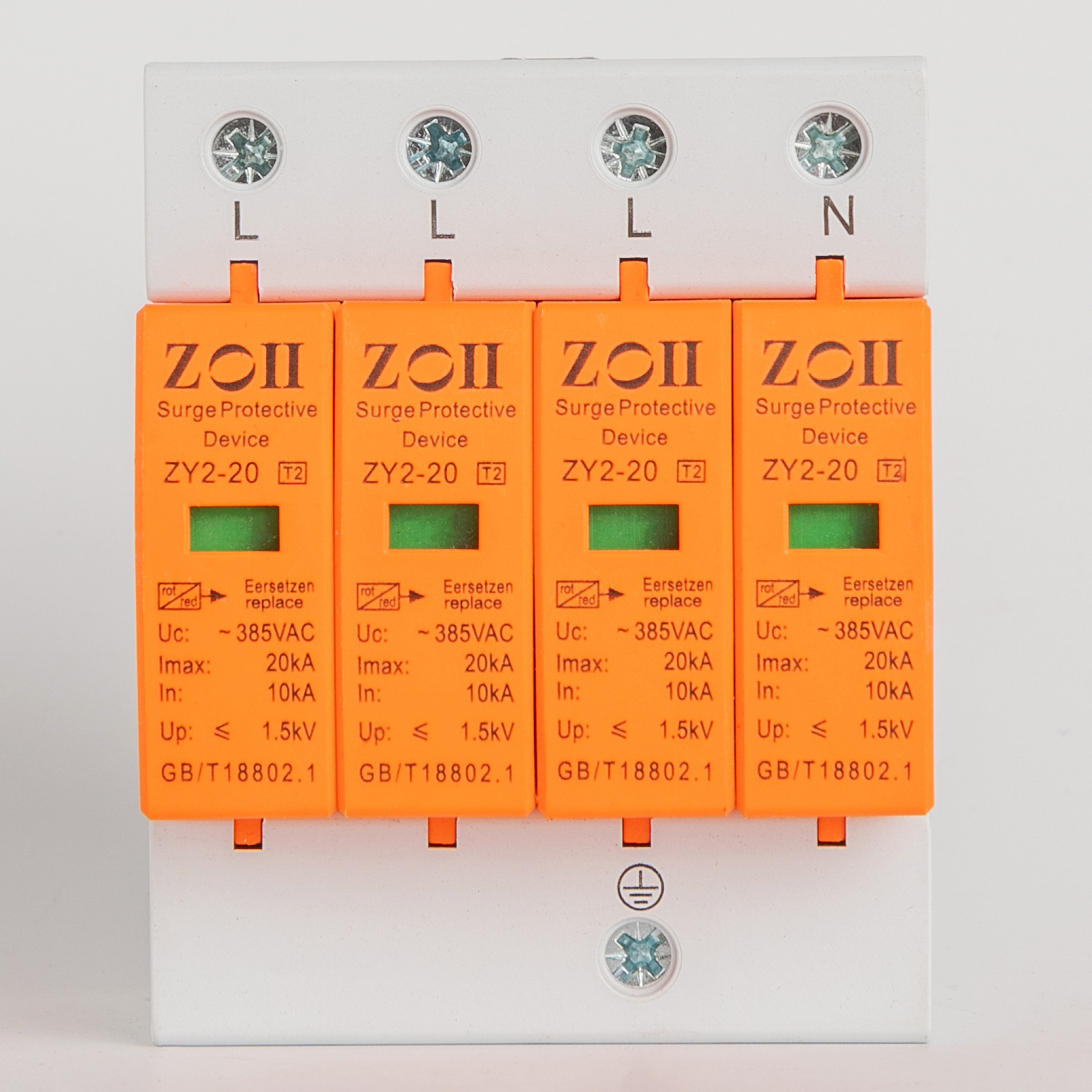 ZOII Photovoltaic Power Surge Protector Surge Protective Device SPD Arrester AC 220V 230V 380V 400V 3P Surge voltage protection