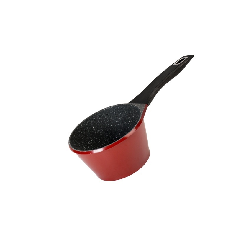 New products 2019 kitchen Die casting aluminum  non-stick marble coating hot pot milk sauce boiling pan cookware