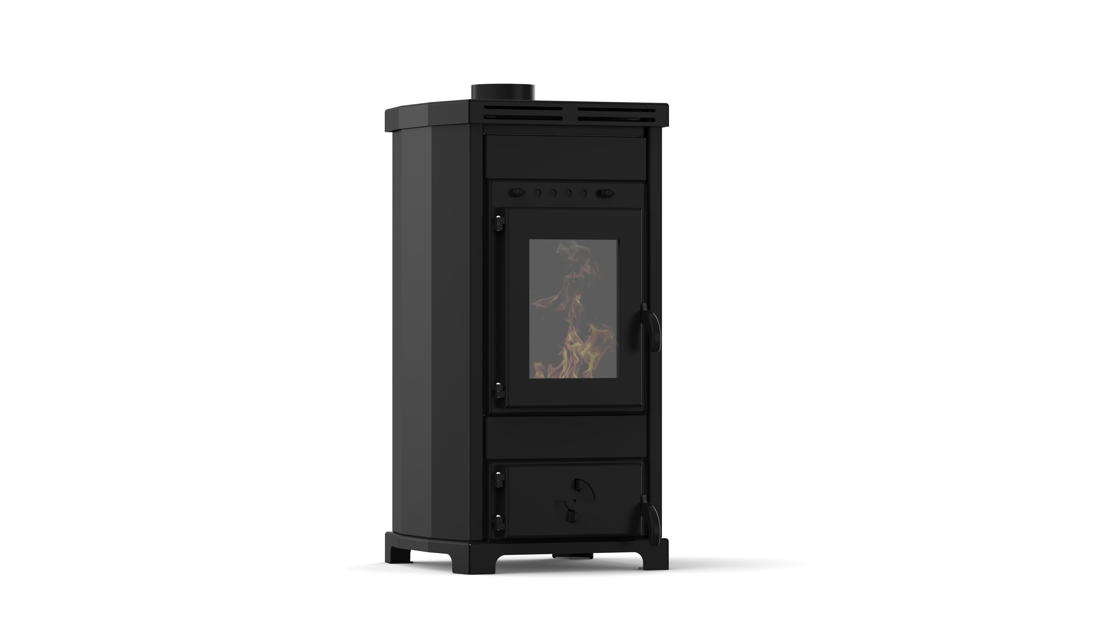 ZLR08 8kw Smokeless High Effective Wood Burning Stove With Chimney Wood Fire Stove