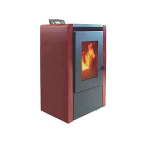 KM0602A Factory direct 6kw Automatic feeding Mini european pellet fireplace stove With Control Panel