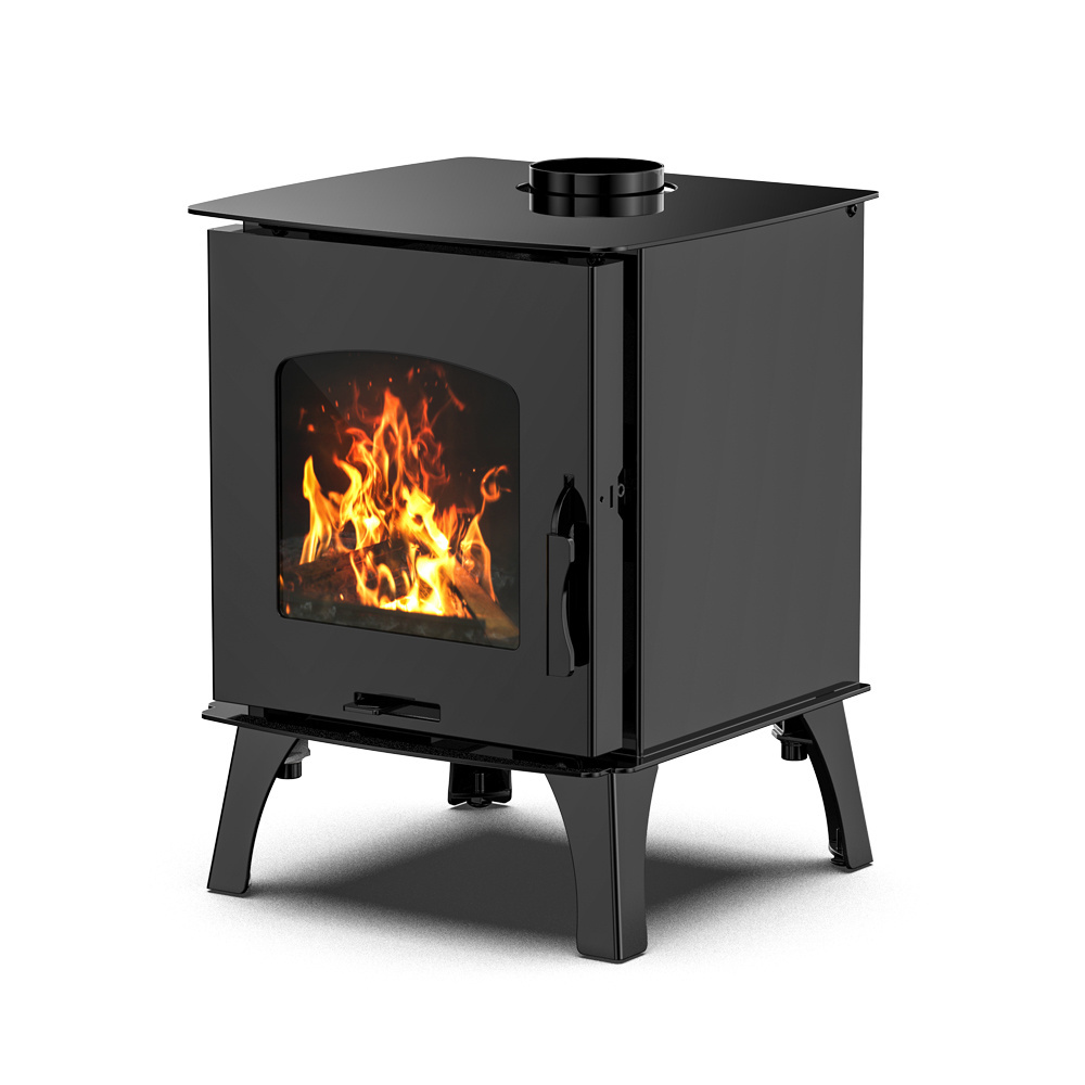 High Quality Factory Price Black Steel Adjustable Air Intake wood Stove indoor/RV small European wood burning stove&fireplace