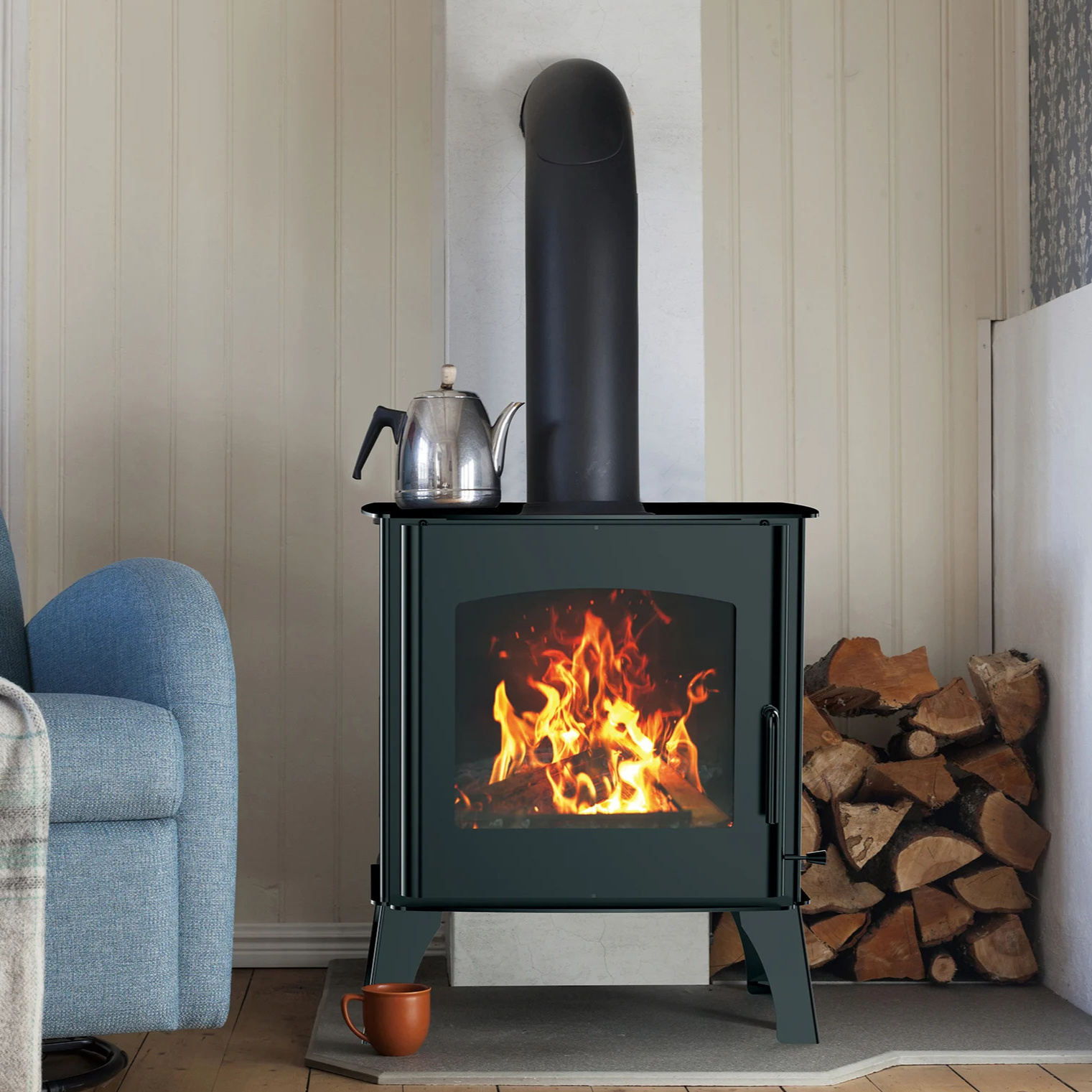 R0701A High Quality Environmentally Friendly Wood Fireplace Steel Real Fire Wood Burning Stove For living room