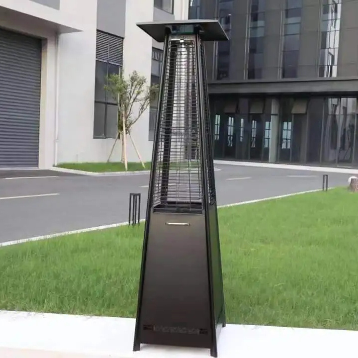 ZLOPS2002A 12kw New design Easy Clean Smokeless Outdoor Pellet Stove Pyramid Pellet Heater With Ashtray