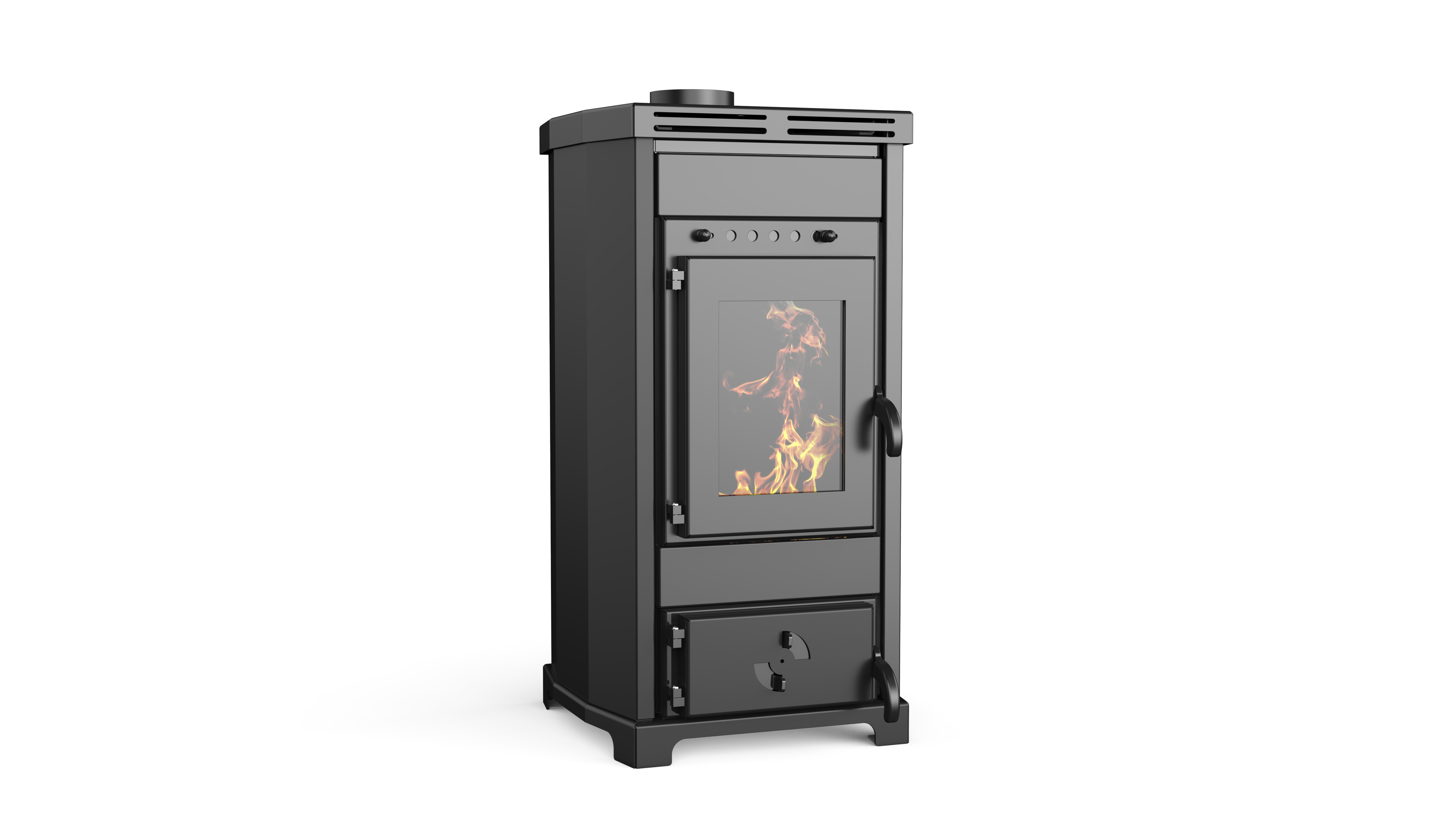 R0801A Wood Burning Freestanding Indoor Steel Plate Wood fireplace and stoves