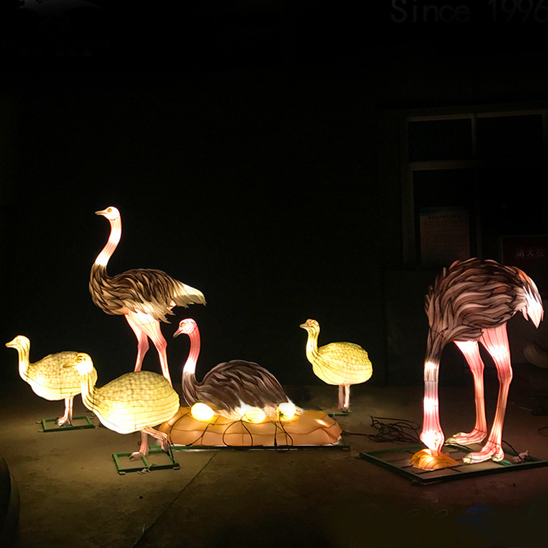 Traditional Halloween Festive Lanterns Animals Decorative Lighting Waterproof Motif Lights Ostrich Decoration New Year Outdoors