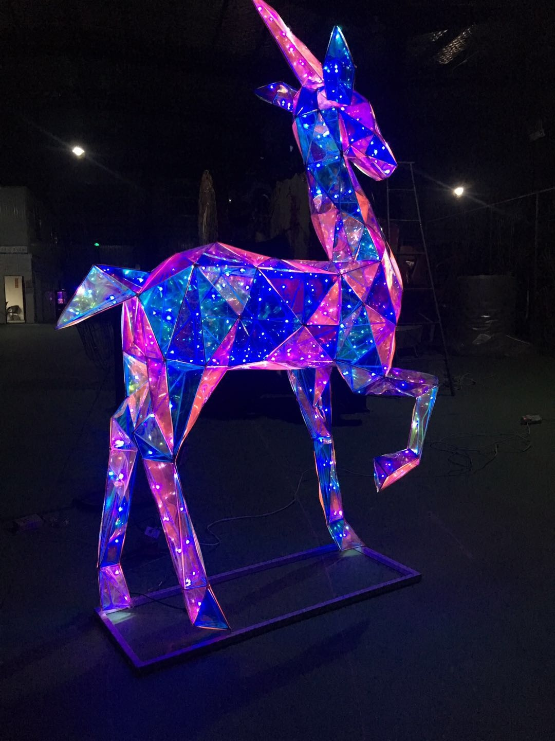 Illusion light   Christmas Illusion deer lantern various style nice shapes Christmas tree romantic fantasy lights exhibition