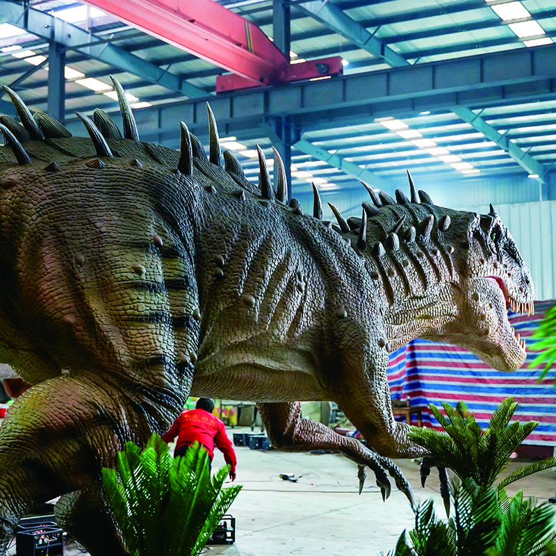 Devilsaur Jurassic Dino World Theme Park Amusement Robotic Automatic Realistic Dinosaur Costume Animatronic Model Outdoors 1 Pcs