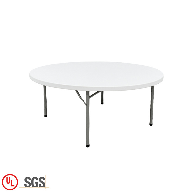 Modern design 10 people folding table and chair set 6 ft garden round plastic foldable table chair