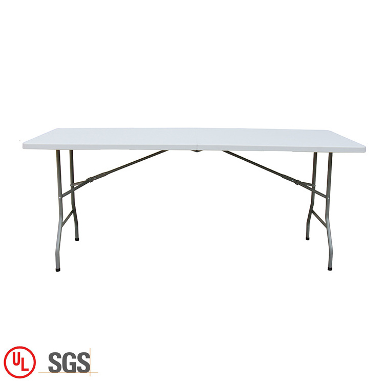 Factory price folding table 180cm outdoor garden party banquet 6ft plastic white foldable table for events