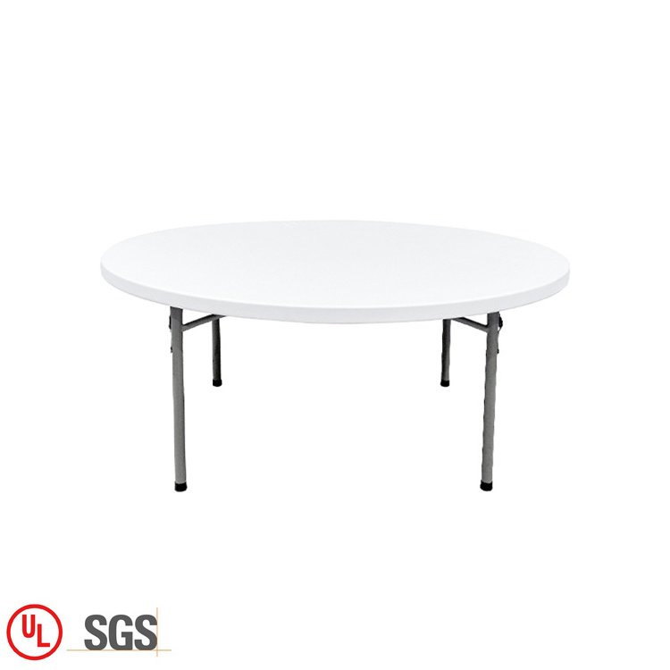 Modern design 10 people folding table and chair set 6 ft garden round plastic foldable table chair