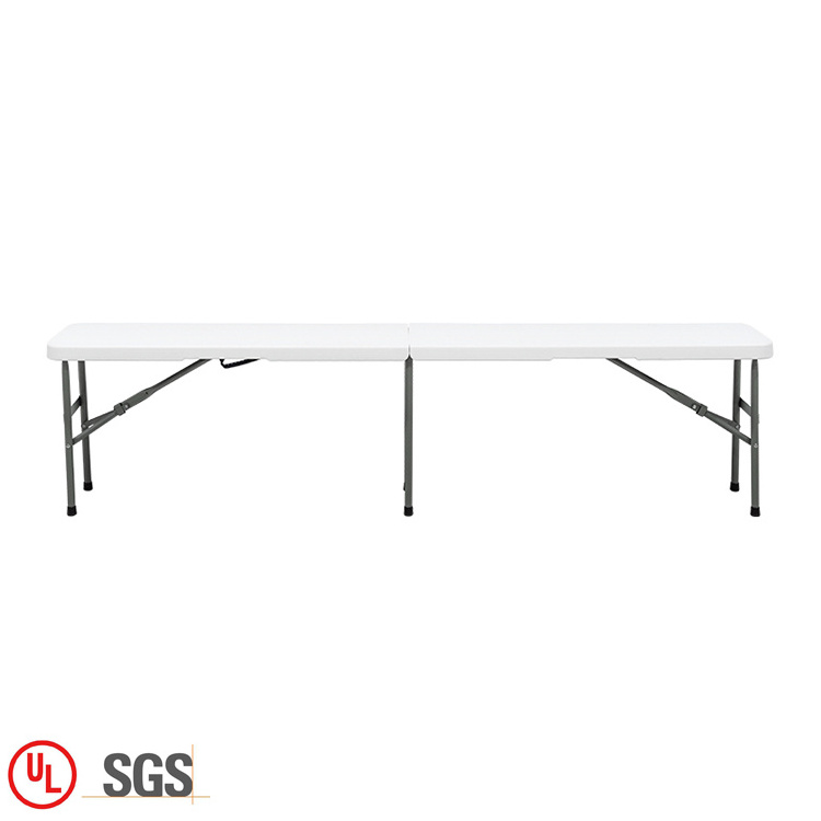 Garden furniture wedding outdoor white portable picnic plastic folding bench for event